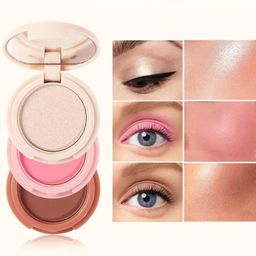 huda crush 3in1 Makeup Blush & Highlighter - Pink & Peach Shades For Women & Girl-picture-16