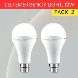 12W Rechargeable Inverter LED Bulb with Upto 4H.Power Cut Lighting Pack of_2B152 4 hrs Bulb Emergency Light-20