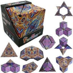Box Infinity Cubes Fidget Cube 24 Rare Earth Magnets Transforms-image-11