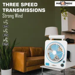 pick ur needs Rechargeable Portable Mini Table Fan 2 Mode LED Tube Light With USB Charging 4 hrs Lantern Emergency Light image 2