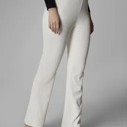 nexsus apparels Women Relaxed White Corduroy Trousers-picture-24