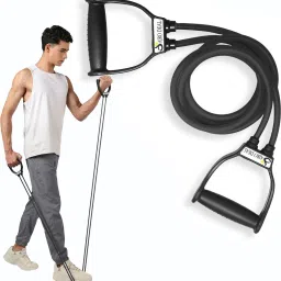 Double Toning Exerciser Fitness Pulling Rope Resistance Tube-image-35