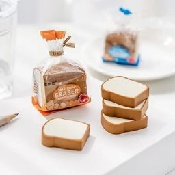 Toast Bread Erasers Pencil Erasers Cute Bread Shape Non-Toxic Eraser-26