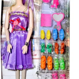 Beautiful Foldable Doll Set @ Purple-79