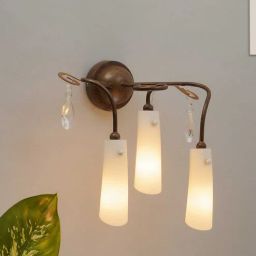kapoor lampshades Eclipse 3 Light White Glass Wall Light-picture-39