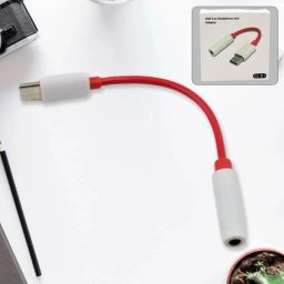 Sreebalaji Red USB Type-C to Headphone Jack Adapter – Audio Connector Cable Phone Converter-image-116