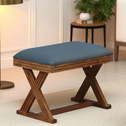 woodsworth from pepperfry Palatinate Acacia Wood Seating Stool In Natural Finish-picture-48