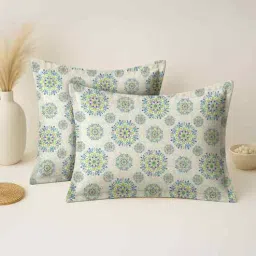 mayfair homes london Green Cotton 27x18 Inches Pillow Covers (Set of 2)-picture-30
