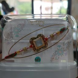 Designer ML-7 Kundan Rakhi Set-image-57