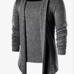 Men Straight Full Sleeve Grey Shrug-image-90