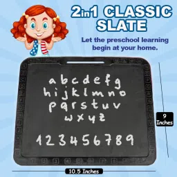 ratnas 2 In 1 Counting Slate with Beads & Black board on the back Purple image 5