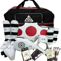 axg new goal Ultimate Complete Taekwondo Kit with Duffel cum Backpack(Medium)Age 9 to 15 yrs Boxing Kit-picture-43