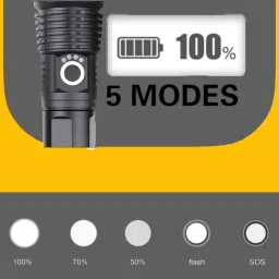 nilesawar X395 Powerful Torch-Ultra-Bright Rechargeable Torch for Outdoor & Emergency Use Torch image 4