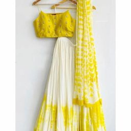 Solid, Printed Semi Stitched Lehenga Choli-image-17