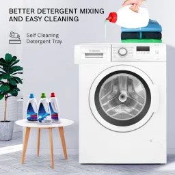 bosch 6 kg Drive Motor, Anti Tangle, Anti Vibration Fully Automatic Front Load with In-built Heater White image 5