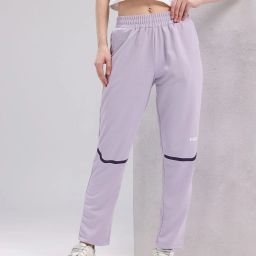 Women Checkered Purple Track Pants-image-14