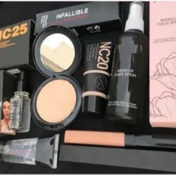KA CAYLA Matte Look Fixer, Primer, Serum, Concealer Dungle, Matte Foundation Beauty Kits-24