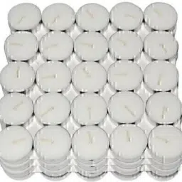 Smokeless Tea Light Paraffin Wax Candle for Wedding,Festival,Party Candle (White, Pack of 100) Candle-31