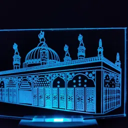 MASJID Acrylic 3D Illusion RGB 7 Auto Colour Changing LED Plug and Play Table Lamp-15