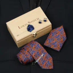 LOUIS STITCH Silk Cufflink & Tie Pin Set-picture-10