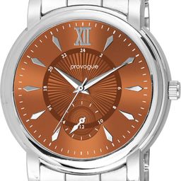 provogue Basic Analog Watch for Men Analog Watch - For Men SK-PG-4034-BRWN-SLVR Basic Analog Watch for Men-picture-24