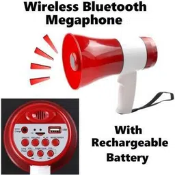 ibs Handheld Portable Bluetooth Megaphone Bullhorn Siren/ loudspeaker with Rechargeable Battery Indoor, Outdoor PA System Outdoor PA System-picture-43