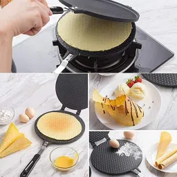 original mart Double Side Waffle Maker, Pancake Crispy Cone Omelet Plates Waffle Maker image 2