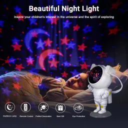 Nirvair Astronaut Galaxy Projector - 360 Magnetic Head Rotation, Remote Control Table Lamp image 3