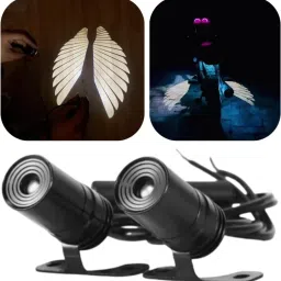 Motorcycle LED Angel Wings Style Light Waterproof, Universal fit(white colour) Side Marker Van, Car, Motorbike LED (12 V, 30 W)-image-23