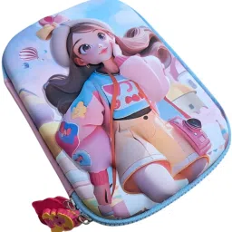 Cute Girl Stationery Pouch - 3D Design Pencil Pouch - Perfect for School, College & Art Supplies Art EVA Pencil Box-image-7
