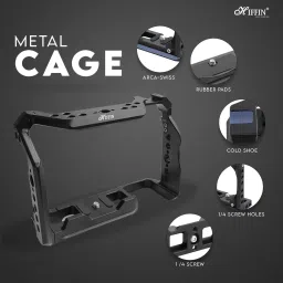 SUPERNIC A7R3 Metal Cage for A7S3, A7M3, A9 Built-in Quick Release A7R3 Metal Cage for A7S3, A7M3, A9 Built-in Quick Release Plate for Arca-Type, Camera Rig image 2
