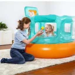 Inflatable (IND*85)Trampoline For Children 152 x 117 cm (Multicolor) Inflatable Hoppers & Bouncer-23