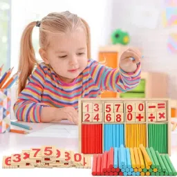 authfort Toddlers Intelligence Tangrm & Counting Mathematical Intelligence Sticks Combo image 2