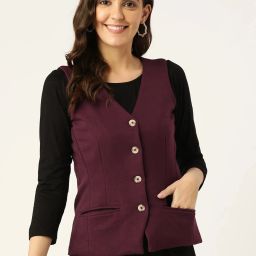 Solid Women Waistcoat-image-99