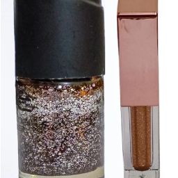 best brown glitter nail polish and golden eye shadow pack of 2-image-28