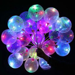 skylofts Solid Set of 25 Printed LED Balloons Bubble Balloon image 3