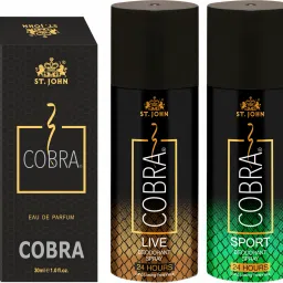 Cobra Deodorant Sport 150ML and Cobra Live 150ML & Cobra 30ML Gift Pack-18