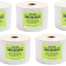50x25 Direct Thermal Barcode Label Sticker - 2 x 1 inches - 50mm x 25mm - 1000 Labels Per Roll - White Self Adhesive Sticker for Printing Barcoding Paper Label-3