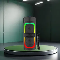 SACRO Bluetooth Party Speaker With Karaoke Mic and RGB Lights,High Quality Woofer F249 40 W Bluetooth Laptop/Desktop Speaker-image-86