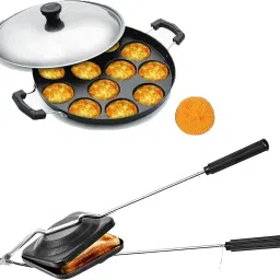 Appam Patra Maker, Litti Maker Gas Stove Compatible Regular Sandwich Maker S1 0 W Pop Up Toaster-26