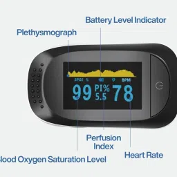 kiaan enterprises Oxygen Saturation Monitor , Pulse Rate & SpO2 Levels Meter : Fingertip Pulse Oximeter image 4