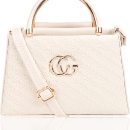 Beige Women Sling Bag Sling Cross body Bag for women with Golden Handle | Offwhite-image-14