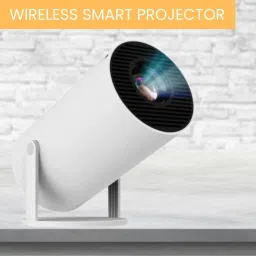 Guggu Protable Projector for Home 4K Support With Built-in App Netflix/YouTubeP65 (4500 lm / 1 Speaker / Wireless / Remote Controller) Portable Projector-0
