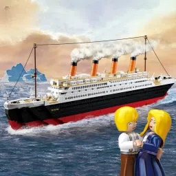toyminator Ship Building Blocks Set with Miniature Characters|6 Month Warranty|481+Pcs image 2