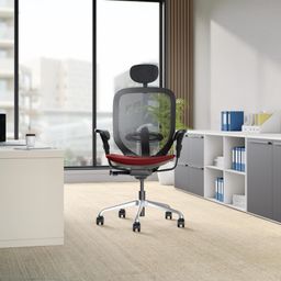 godrej interio Ace High Back Fabric Office Arm Chair-picture-41