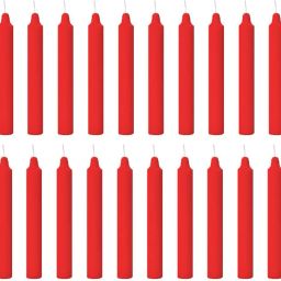 Chime Candles Set of 20 | Ritual Spell Candle | Unscented (Red) Candle-27