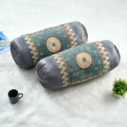 Cotton Floral Bolster Pack of 2-15