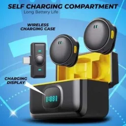 professional Q8 dual wireless mic with noise cancellation and charging case Microphone-picture-39