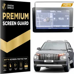 spartan shield Screen Guard for HYUNDAI VENUE FACELIFT 2022 - Running || 8 INCH THIN BEZELS Infotainment System Protector MATTE || HyundaiVenue 9H Car Display Screen Accessories 2025 [Not Tempered Glass]-image-36