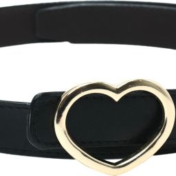 Women Casual Black Artificial Leather Belt-image-101